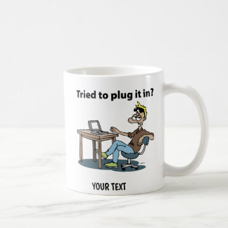 Tech Support Cartoon Man Coffee Mug