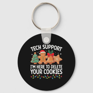 Tech Support Christmas Cookies Women Men Funny Chr Key Ring