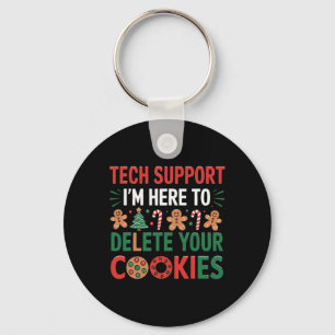 Tech Support Christmas Cookies Women Men Funny Chr Key Ring