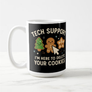 Tech Support Christmas Delete Cookies Cute Coffee Mug