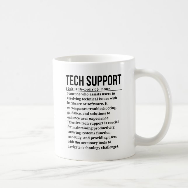 Tech support coffee mug (Right)
