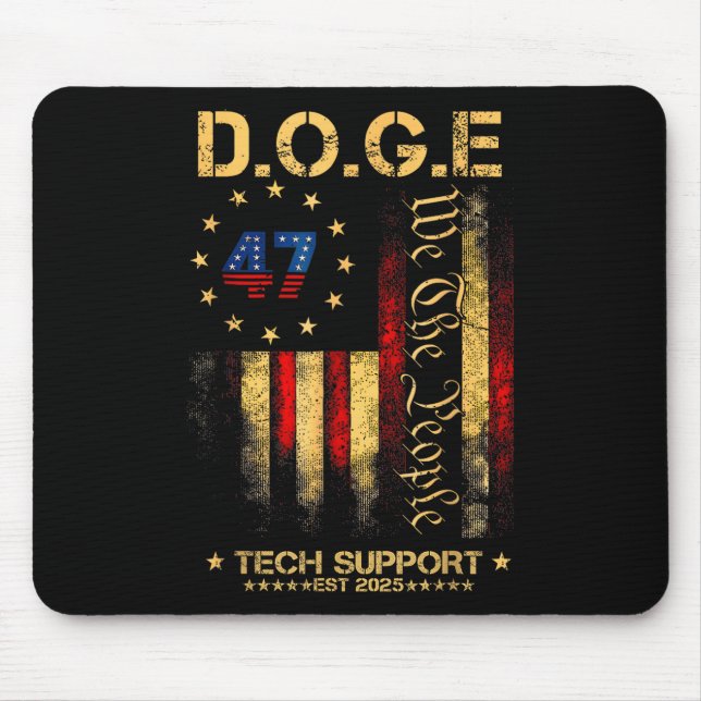 Tech Support Elon Doge  Mouse Mat (Front)