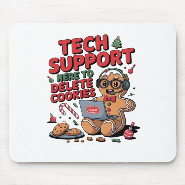 Tech Support Im Here To Delete Your Cookies Christ Mouse Mat (Front)