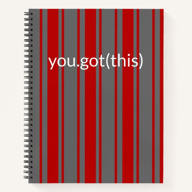 Tech Support in Scarlet & Grey Notebook (Front)