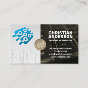 Tech Support Microchip Call Centre Business Card