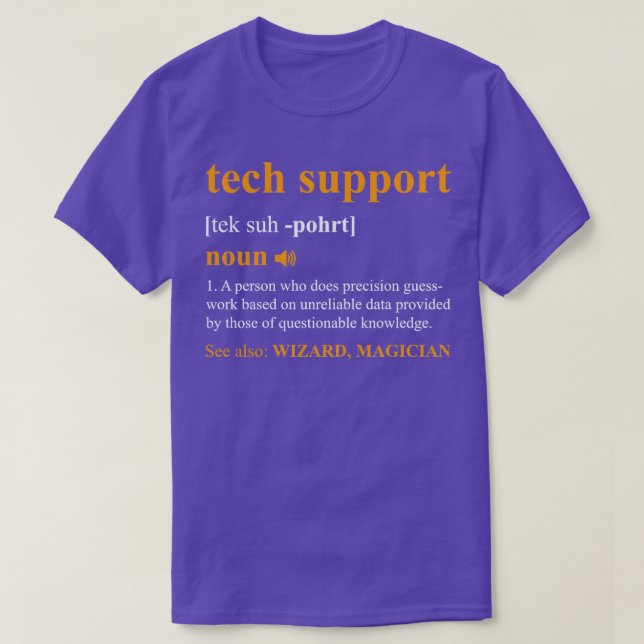 Tech Support Programming Coding T-Shirt (Design Front)