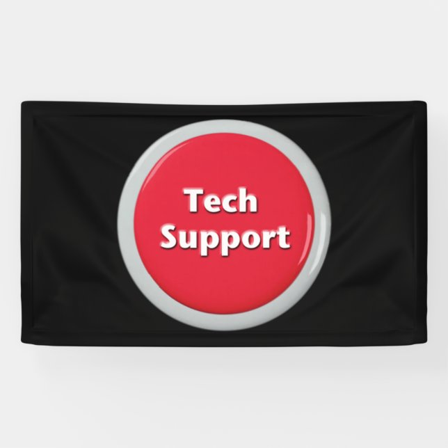 Tech Support Red Panic Button Banner (Horizontal)