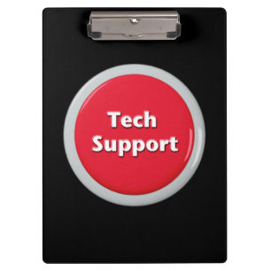 Tech Support Red Panic Button Clipboard
