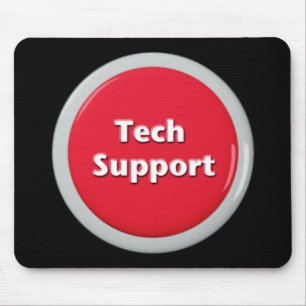 Tech Support Red Panic Button Mouse Mat