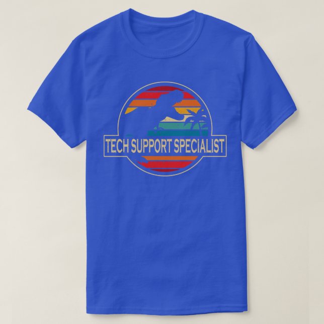 Tech Support Specialist Dinosaur T-Shirt (Design Front)