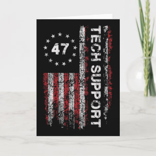 Tech Support Us Flag White House Tech Support D.o. Card