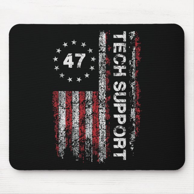 Tech Support Us Flag White House Tech Support D.o. Mouse Mat (Front)