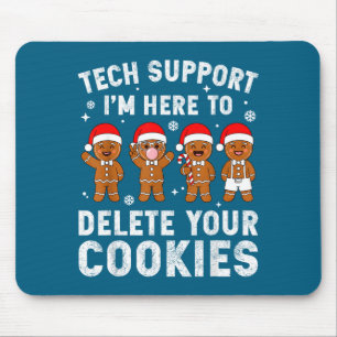 Tech Suprt Christmas Cookies Women Men Funny Chris Mouse Mat