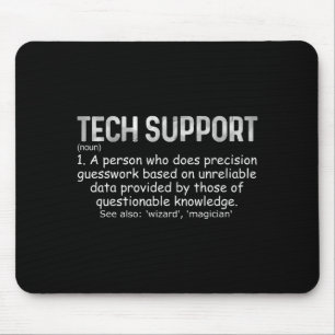 Tech Suprt Definition Tee Funny It Computer Nerd T Mouse Mat