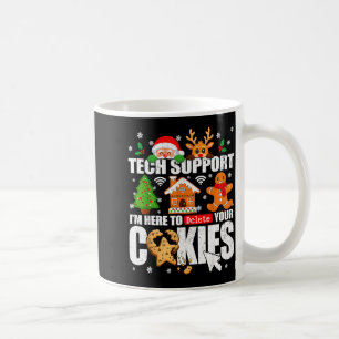 Tech Suprt Delete Your Cookies Men Ugly Christmas Coffee Mug