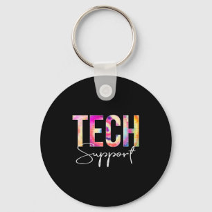 Tech Suprt Tie Dye Back To School Women Appreciati Key Ring