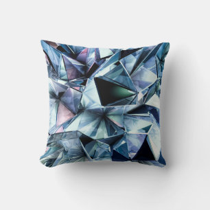 Tech tech triangle crystal background. cushion