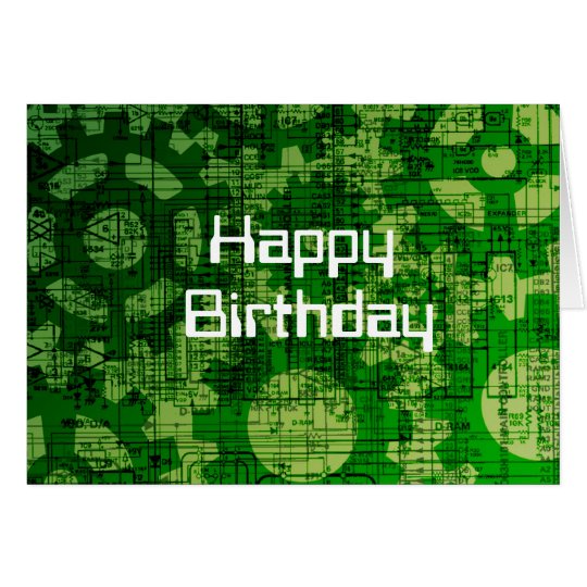 Tech Themed Birthday Card