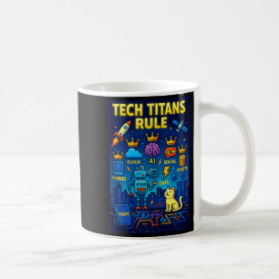Tech Titans Rule Funny Big Technology Satire Wer G Coffee Mug