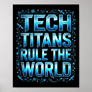 Tech Titans Rule Funny Big Technology Satire Wer G Poster