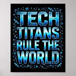 Tech Titans Rule Funny Big Technology Satire Wer G Poster