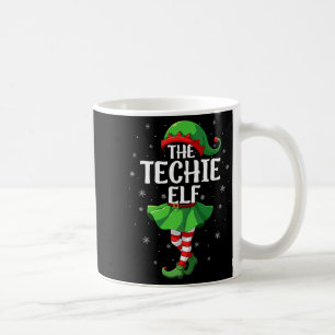 Techie Elf Christmas Girls Women Elf Squad Xmas Fa Coffee Mug