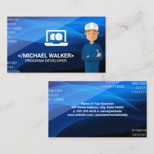 Techie Engineer   Software Code Business Card