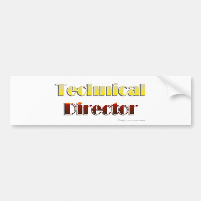 Technical Director (Text Only) Bumper Sticker (Front)