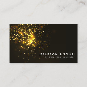 Technical Engineering Abstract Gold Starburst Business Card