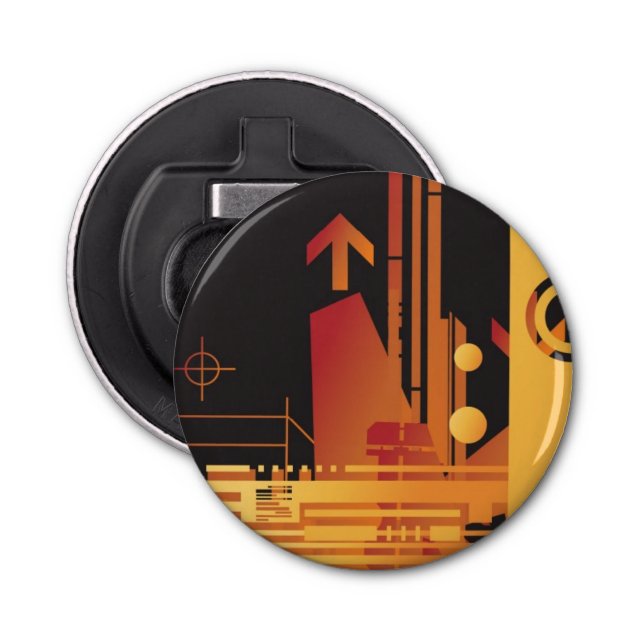 Technical halftone background 2 bottle opener (Front)