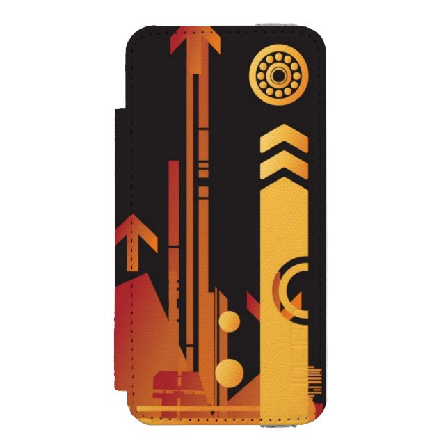 Technical halftone background 2 incipio iPhone wallet case (Folio Front)