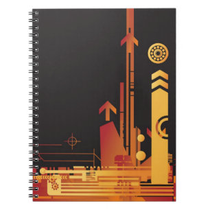 Technical halftone background 2 notebook