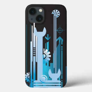 Technical halftone background 3 iPhone 13 case