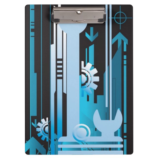 Technical halftone background 3 clipboard (Front)