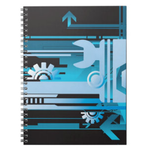 Technical halftone background 3 notebook