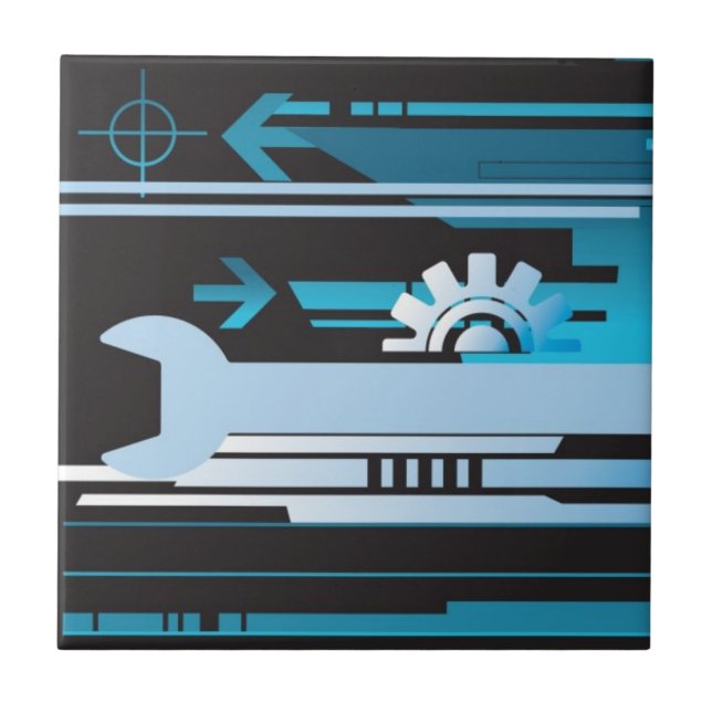 Technical halftone background 3 tile (Front)