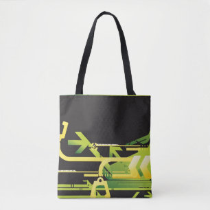 Technical halftone background 4 tote bag
