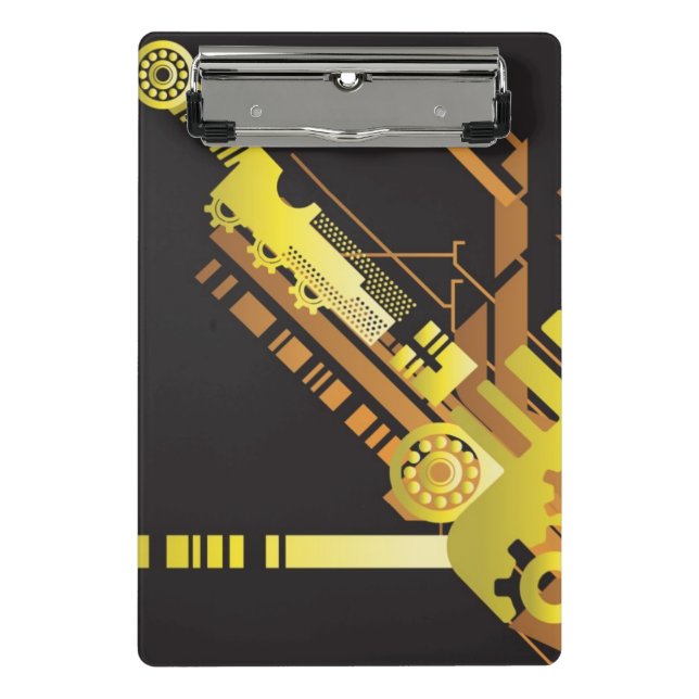 Technical halftone background 5 mini clipboard (Front)