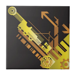 Technical halftone background 5 tile