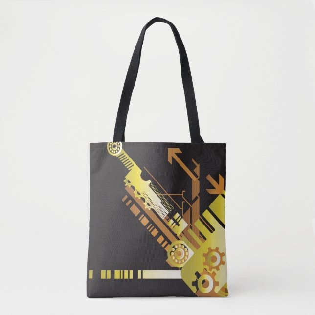 Technical halftone background 5 tote bag (Front)