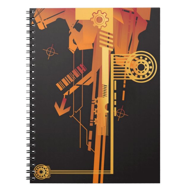 Technical halftone background 6 notebook (Front)