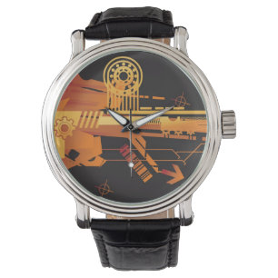 Technical halftone background 6 watch