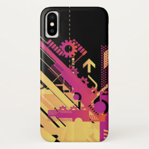 Technical halftone background 7 iPhone x case