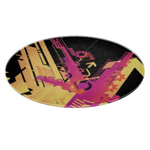 Technical halftone background 7 cutting board