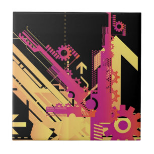 Technical halftone background 7 tile