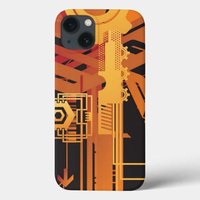 Technical halftone background Case-Mate iPhone case (Back)