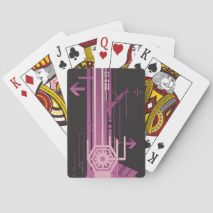 Technical halftone pattern playing cards