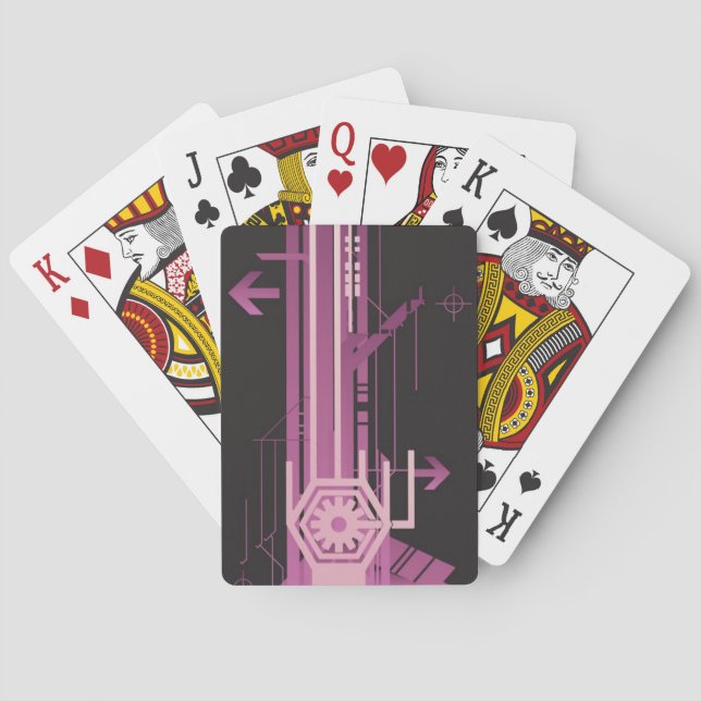 Technical halftone pattern playing cards (Back)