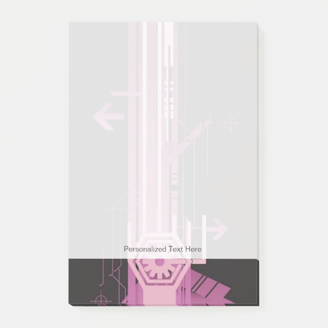 Technical halftone pattern post-it notes (Front)