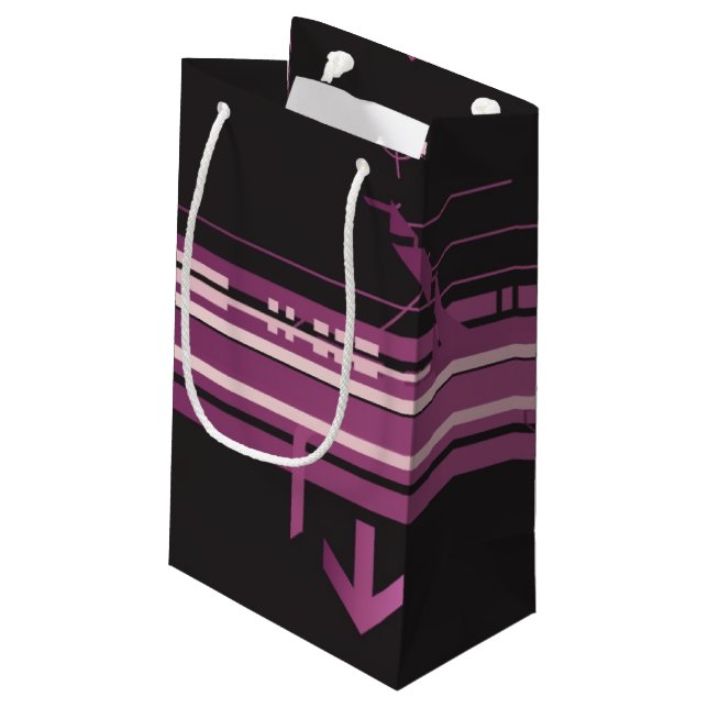 Technical halftone pattern small gift bag (Back Angled)